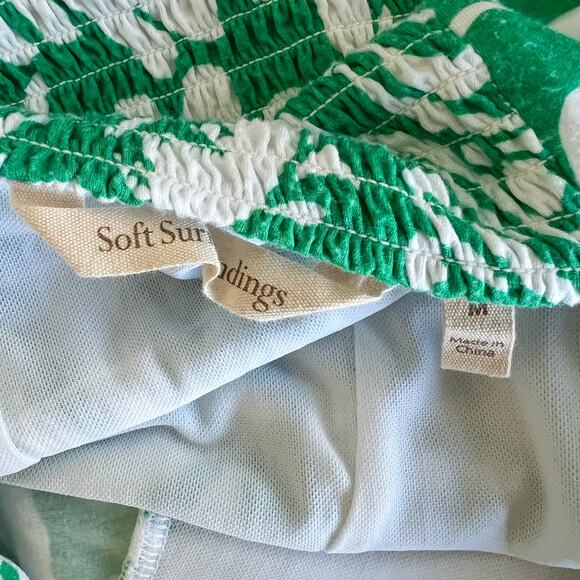 Soft Surroundings Green and White Baru Dress Medium - Picture 4 of 6